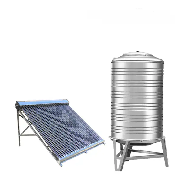 太阳能保温水箱 圆形 1-15吨 304内胆/201外壳 聚氨酯保温层 商用热水工程储水罐